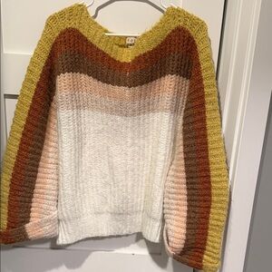 POL Multicolor Chevron Sweater